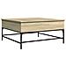 Tavolino Rovere Sonoma 95x95x45 Cm Legno Multistrato E Metallo - Foto miniatura 2