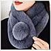 Sciarpa Di Pelliccia, Sciarpe Di Pelliccia Spesse Invernali Calde Grey - Foto miniatura 2