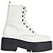 Boot Zip Up Stivaletti Pelle Scarpe Donna Bianco Eu 36, En0en02305 Ya6 - Foto miniatura 2