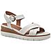 White Leather Casual Open Sandals Sandali Pelle Scarpe Donna Bianco Eu 38, 1-28202-42 117 - Foto miniatura 1