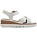 White Leather Casual Open Sandals Sandali Pelle Scarpe Donna Bianco Eu 38, 1-28202-42 117 - Foto miniatura 3