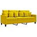 Divano A 3 Posti Giallo 180 Cm In Velluto - Foto miniatura 2