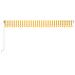 Lusso Casadino -  Tenda Da Sole Retrattile Manuale 600x350 Cm Gialla E Bianca - Foto miniatura 3
