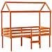 Letto a Soppalco con Tetto Cera 90x190cm Legno Massello di Pino - Foto miniatura 3