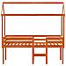 Letto a Soppalco con Tetto Cera 90x190cm Legno Massello di Pino - Foto miniatura 4