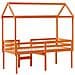 Letto a Soppalco con Tetto Cera 90x190cm Legno Massello di Pino - Foto miniatura 8