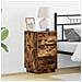 Comodino con LED Rovere Affumicato 39x34.5x65 cm Legno ingegnerizzato - Foto miniatura 2