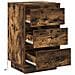 Comodino con LED Rovere Affumicato 39x34.5x65 cm Legno ingegnerizzato - Foto miniatura 5