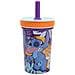 Bicchiere 370 Ml Stitch Per Bambini Dropsafe Con Cannuccia Collezione Aloha, Multicolore - Foto miniatura 1