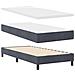 Letto a molle con materasso Grigio scuro 100 x 200 cm Velluto - Foto miniatura 1