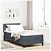 Letto a molle con materasso Grigio scuro 100 x 200 cm Velluto - Foto miniatura 2
