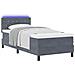Letto a molle con materasso Grigio scuro 100 x 200 cm Velluto - Foto miniatura 3