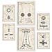 Set Di 6 Stampe Poster Con Brevetti Elettrici 1 Poster Con Immagini Di Brevetti Retrò Design D'interni In Stile Vintage A3 & A4 Cornice Bianca - Foto miniatura 1