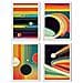 Set Di 4 Stampe Spettro Posters In Arte Astratta Illustrazioni E Manifesti Di Galassie Artistiche Moderne E A Colori Per L'interior Cornice Bianca A4 - Foto miniatura 1