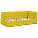 Cornice del letto ad angolo Giallo 100 x 200 cm Velluto - Foto miniatura 1