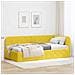 Cornice del letto ad angolo Giallo 100 x 200 cm Velluto - Foto miniatura 2