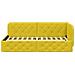 Cornice del letto ad angolo Giallo 100 x 200 cm Velluto - Foto miniatura 5