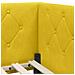 Cornice del letto ad angolo Giallo 100 x 200 cm Velluto - Foto miniatura 8