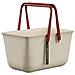 Cesto Doccia Portatile Piccolo - Organizer Bagno Con Drenaggio Rapido Beige - Foto miniatura 1