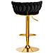 sgabello da bar QS-B313a velluto nero - Foto miniatura 3