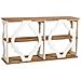 Scaffale In Legno Marrone E Bianco Con 3 Ripiani 163x42x85h Cm - Foto miniatura 4