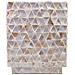 Sgabello In Legno E Madreperla Beige 35x35x45h Cm - Foto miniatura 2