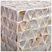 Sgabello In Legno E Madreperla Beige 35x35x45h Cm - Foto miniatura 5