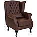 Poltrona In Similpelle Marrone 84x84x86h - Foto miniatura 1