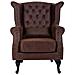 Poltrona In Similpelle Marrone 84x84x86h - Foto miniatura 3