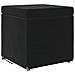 Pouf Nero 41 x 41 x 40 cm Velluto e Legno Ingegnerizzato - Foto miniatura 1