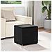 Pouf Nero 41 x 41 x 40 cm Velluto e Legno Ingegnerizzato - Foto miniatura 3
