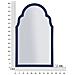 Specchio Da Parete Tangeri Ad Arco Con Cornice Specchio Blu 41x74 Cm - Foto miniatura 8