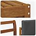 Set divani 4 pcs Naturale e Antracite Legno di Acacia Massello - Foto miniatura 5