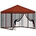 Gazebo da giardino con pareti laterali 3 x 3 m Terracotta - Foto miniatura 1