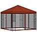 Gazebo da giardino con pareti laterali 3 x 3 m Terracotta - Foto miniatura 3