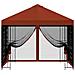 Gazebo da giardino con pareti laterali 3 x 3 m Terracotta - Foto miniatura 5