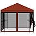 Gazebo da giardino con pareti laterali 3 x 3 m Terracotta - Foto miniatura 6