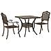 Set di Tavolo da Giardino 3 pcs Bronzo Alluminio pressofuso - Foto miniatura 1