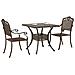 Set di Tavolo da Giardino 3 pcs Bronzo Alluminio pressofuso - Foto miniatura 3
