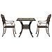 Set di Tavolo da Giardino 3 pcs Bronzo Alluminio pressofuso - Foto miniatura 6