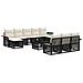 Set Divano da Giardino 11 pcs Nero polyrattan - Foto miniatura 1