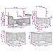 Set Divano da Giardino 11 pcs Nero polyrattan - Foto miniatura 9