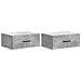 Mobiletto da notte a muro con cassetto 2 pcs Grigio Cemento - Foto miniatura 1