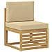 Set di divani da esterno 6 pcs Bianco e Beige 59 x 59 x 37 cm - Foto miniatura 3
