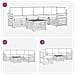 Set di divani da esterno 6 pcs Bianco e Beige 59 x 59 x 37 cm - Foto miniatura 7