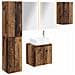 Set di Armadi da Bagno 5 pcs Legno antico 53 x 15,5 x 70 cm - Foto miniatura 1