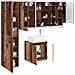 Set di Armadi da Bagno 5 pcs Legno antico 53 x 15,5 x 70 cm - Foto miniatura 2