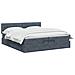 Letto ottomano con materasso Grigio Scuro 200 x 200 cm Velluto - Foto miniatura 3