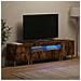 Mobile TV LED a 5 pezzi Rovere Fumo Legno ingegnerizzato - Foto miniatura 3