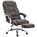 Sedia Ufficio Pacific in Tessuto - Poltrona Direzionale Ergonomica Imbottita con Poggiapiedi - Sedia Studio Carico Max 150KG Grigio Scuro - Foto miniatura 1